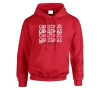 Merry Christmas Season Hoodie Santa Holiday Cheer Mens Kids Hoody Novelty Gift Red - Youth Large (Age 9-11)
