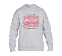 Merry Christmas Season Sweatshirt Santa Holiday Cheer Mens Jumper Gift Sport Grey - Youth X-Large (Age 12-13)