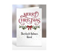 Merry Christmas Sherlock Holmes Nerd, Card for Men, Women, Presents for Christmas, Female, Male, Him, Her, Greeting cards, A5-264b_57