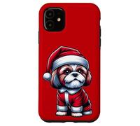 Merry Christmas SHIH TZU, Shih Tzu Dressed Like Santa Claus Case for iPhone 11