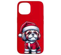 Merry Christmas SHIH TZU, Shih Tzu Dressed Like Santa Claus Case for iPhone 15
