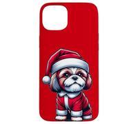 Merry Christmas SHIH TZU, Shih Tzu Dressed Like Santa Claus Case for iPhone 15 Plus