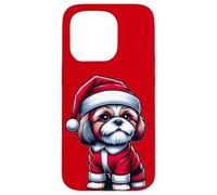 Merry Christmas SHIH TZU, Shih Tzu Dressed Like Santa Claus Case for iPhone 15 Pro