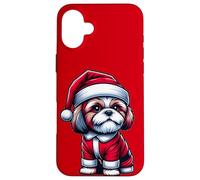 Merry Christmas SHIH TZU, Shih Tzu Dressed Like Santa Claus Case for iPhone 16 Plus
