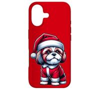Merry Christmas SHIH TZU, Shih Tzu Dressed Like Santa Claus Case for iPhone 17