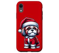 Merry Christmas SHIH TZU, Shih Tzu Dressed Like Santa Claus Case for iPhone XR