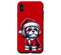 Merry Christmas SHIH TZU, Shih Tzu Dressed Like Santa Claus Case for iPhone XS Max