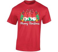 Merry Christmas Shirts for Men T-Shirt Girls Top Xmas Gnome Dwarf Elf Santa T Shirts Mens Festive Santa Boys Kids Children Gift Printed Red - XX-Large