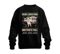 Merry Christmas Shitter's Full Christmas Beautiful Gift Ugly Sweater Unisex Sweatshirt Pullover, black, 3XL