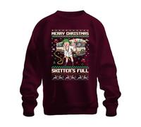 Merry Christmas Shitter's Full Christmas Beautiful Gift Ugly Sweater Unisex Sweatshirt Pullover, burgundy, 3XL