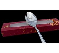 Merry Christmas Silver Spoon with Christmas 2023 Gift Box - Premium Holiday Cutlery Set