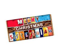 Merry Christmas Sister In Law Chocolate Bar Wrapper Novelty Gift for on Christmas CH-9455 (with chocolate bar (100g))