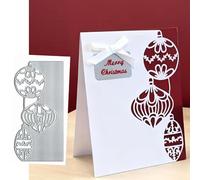 Merry Christmas Snowball Snowflake Greeting Card Metal Die Cuts,Snowflake Flower Leaf Cutting Dies Cut Stencils DIY Scrapbooking Decorative Embossing Paper Scrapbooking Card Making
