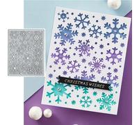 Merry Christmas Snowflake Background Greeting Card Metal Die Cuts,Sunflower Flower Leaf Cutting Dies Cut Stencils DIY Scrapbooking Decorative Embossing Paper Scrapbooking Card Making