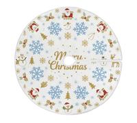 Merry Christmas Snowflake Santa Blue and Gold (2) Christmas Tree Decorations Round decoracion Ornament Little for Party Party 48 inches