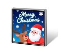 Merry Christmas Snowflakes Brooch Pin, Unisex Square Lapel Pin for Men & Women, Elegant Metal Badge for Hats Jackets Shirts, Versatile Fashion Accessory