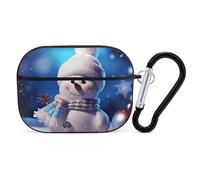 Merry Christmas Snowman AirPods Pro Protective Case Cute Earphone Protective Covers with Keychain Ring - Compatible with AirPod Pro 2nd / 1st Generation