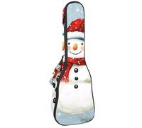 Merry Christmas Snowman and Snowflake Seamless Pattern Ukulele Case, Padded Bag for 23 Inch Concert Ukulele, Waterproof & Durable