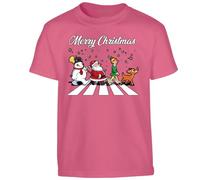 Merry Christmas Snowman Christmas Shirts for Men T-Shirt Girls Top Elf Reindeer Xmas T Shirts Mens Santa Tree Boys Kids Children Gift Printed Heliconia - Youth X-Large (Age 12-13)