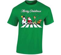 Merry Christmas Snowman Christmas Shirts for Men T-Shirt Girls Top Elf Reindeer Xmas T Shirts Mens Santa Tree Boys Kids Children Gift Printed Irish Green - Large