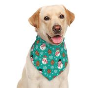 Merry Christmas Snowman Gingerbread Man Snowflakes Cute Dog Bandana Scarf Triangle Bibs Pet Accessories Cat Kerchief