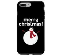 Merry Christmas Snowman Happy Round Cute Xmas Jolly Snowman Case for iPhone 7 Plus/8 Plus