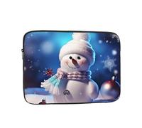 Merry Christmas Snowman Laptop Sleeve for Women Men, 17 Inch Waterproof Laptop Bag Lightweight Notebook Computer Cover Bag
