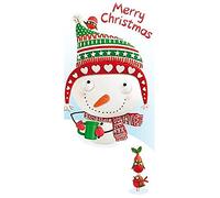 Merry Christmas - Snowman & Robins - Money Wallet Card