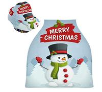 Merry Christmas Snowman Stretchy Baby Car Seat Cover,Canopy Nursing Covers,Soft Breathable Windproof Scarf Changepad for Winter Infant Breastfeeding Boys