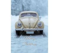 Merry Christmas Snowy VW Beetle Car Greeting Card 125mm x 178mm Including Envelope PT304