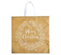 Merry Christmas' Square Jumbo Gift Bag - Gold