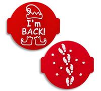 Merry Christmas Stamp Embosser 6cm for Icing, Fondant, Cupcake, Cake, Baking, Decoration, Made in UK by 1066 Factory (Pattern 13)