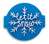 Merry Christmas Stamp Embosser 6cm for Icing, Fondant, Cupcake, Cake, Baking, Decoration, Made in UK by 1066 Factory (Pattern 9)