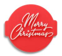 Merry Christmas Stamp Embosser 6cm for Icing, Fondant, Cupcake, Cake, Baking, Decoration, Made in UK by 1066 Factory (Pattern 5)