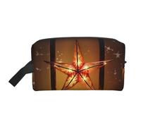 Merry Christmas Star Portable Large-Capacity Travel Toiletry Bag (Print Models) Waterproof Makeup Storage Bag for Men and Women for Business Trips, Fitness, Bathroom, Daily Storage