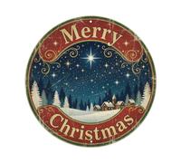 Merry Christmas Starry Sky Snowy Metal Tin Sign