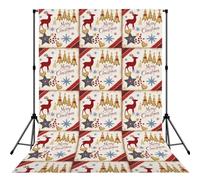 Merry Christmas Stars Snowflakes Printed Professional Photo Drapes, Matte Polyester Background, Wedding Party Studio Banner