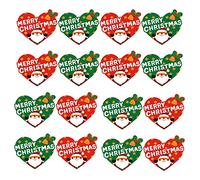 Merry Christmas Stickers - 160 Heart Shape Decorative Sealing Stickers, Red and Green Santa Claus Bells Tags for Gift Cards Boxes, Envelopes, Bags & Party Supplies