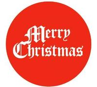 Merry Christmas Stickers, Red, 200