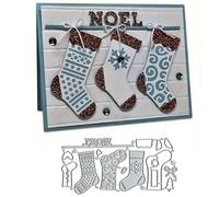 Merry Christmas Stockings Metal Die Cuts,Animal Cat Hat Cutting Dies Cut Stencils DIY Scrapbooking Decorative Embossing Paper Scrapbooking Card Making