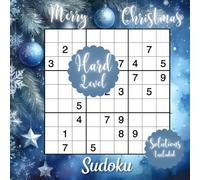 Merry Christmas Sudoku: Gift Idea with 100 Large print Sudoku, HARD LEVEL, one puzzle for page, Solutions included,