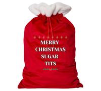 Merry Christmas Sugar Tits Christmas Sack, Gavin and Stacey, Barry Island, Welsh Christmas