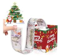 Merry Christmas Surprise Money Box for Cash Gift Pull,DIY Funny Surprise Cash Box,Money Pull Boxs for Christmas Party for Women Men Girls Boys Mom Dad Friend