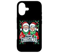 Merry Christmas T-Shirt - Happy Cute Mrs Claus and Mr Claus Case for iPhone 17