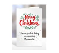 Merry Christmas, Thank you for being an amazing Roommate card, gifts for men, women, him, her, boy, girl, female, male, presents, secret santa, from, A5-248_176