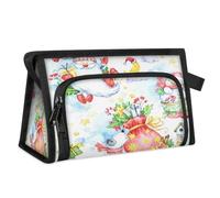 Merry Christmas Theme Travel Toiletry Bag for Women Men Girls Boys Multifunctional Makeup Pouch Bag Wash Toiletries Cosmetic Organizer Shower Bag