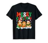 Merry Christmas Three Santa Guinea Pigs Rodent Lover Kids T-Shirt