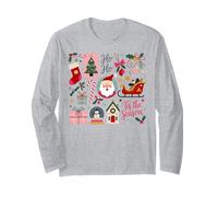Merry Christmas Tis The Season Santa Clause Tree Snow Screw Long Sleeve T-Shirt