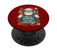 Merry Christmas To All My Little Elves Teacher Style PopSockets Adhesive PopGrip
