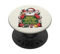 Merry Christmas To All My Little Elves Teacher Style PopSockets Adhesive PopGrip